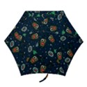 Monster-alien-pattern-seamless-background Mini Folding Umbrellas View1