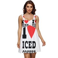 I Love Iced Coffee Ruffle Strap Babydoll Chiffon Dress by ilovewhateva