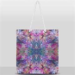 Roses Liquify Full Print Rope Handle Tote (large) by kaleidomarblingart