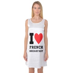 I Love French Breakfast  Sleeveless Satin Nightdress by ilovewhateva