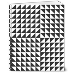 Optical Illusion Black 8  X 10  Hardcover Notebook by Ndabl3x