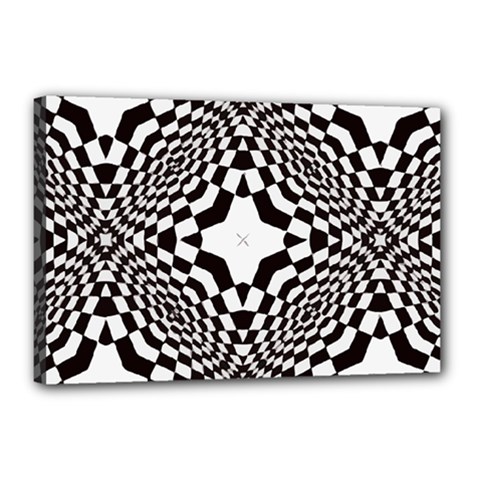 Tile Repeating Pattern Texture Canvas 18  X 12  (stretched) by Ndabl3x