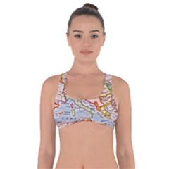 Map Europe Globe Countries States Got No Strings Sports Bra by Ndabl3x