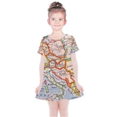 Map Europe Globe Countries States Kids  Simple Cotton Dress by Ndabl3x