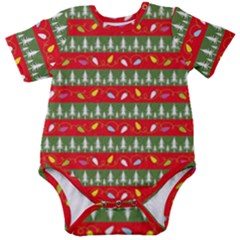 Christmas Papers Red And Green Baby Short Sleeve Bodysuit by Ndabl3x