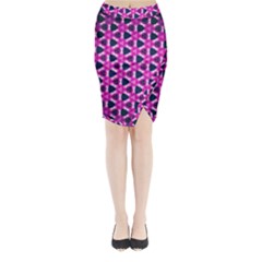 Digital Art Artwork Abstract Midi Wrap Pencil Skirt by Ndabl3x