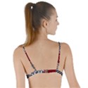 Background Damask Red Black Tie Up Cut Bikini Top View2