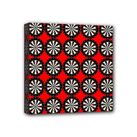 Dart Board Target Game Mini Canvas 4  X 4  (stretched) by Ndabl3x