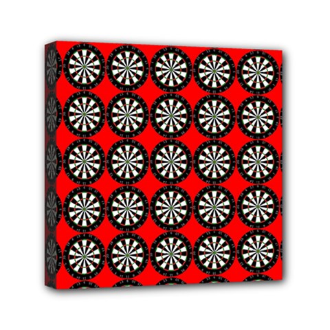 Dart Board Target Game Mini Canvas 6  X 6  (stretched) by Ndabl3x