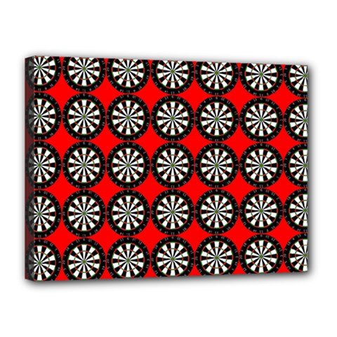 Dart Board Target Game Canvas 16  X 12  (stretched) by Ndabl3x