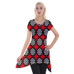 Dart Board Target Game Short Sleeve Side Drop Tunic by Ndabl3x