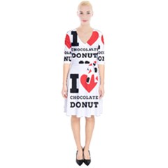I Love Chocolate Donut Wrap Up Cocktail Dress by ilovewhateva
