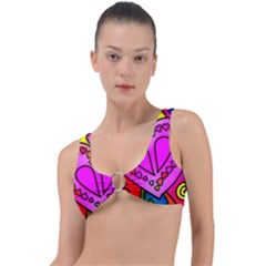 Stained Glass Love Heart Ring Detail Bikini Top by Vaneshart