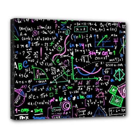 Math-linear-mathematics-education-circle-background Deluxe Canvas 24  X 20  (stretched) by Vaneshart