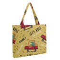 Childish-seamless-pattern-with-dino-driver Medium Tote Bag View2