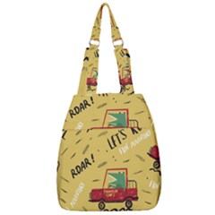 Childish-seamless-pattern-with-dino-driver Center Zip Backpack by Vaneshart