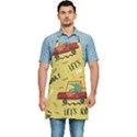 Childish-seamless-pattern-with-dino-driver Kitchen Apron View1