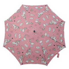 Cute-unicorn-seamless-pattern Hook Handle Umbrellas (small) by Vaneshart