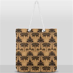 Camel Palm Tree Full Print Rope Handle Tote (large) by Vaneshop