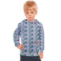 Fishes Pattern Background Theme Art Kids  Hooded Pullover by Vaneshop