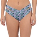 Fishes Pattern Background Theme Art Double Strap Halter Bikini Bottoms View1