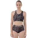 Zebra Abstract Background Racer Back Bikini Set View1