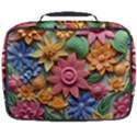 Flower Bloom Embossed Pattern Full Print Lunch Bag View2
