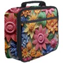 Flower Bloom Embossed Pattern Full Print Lunch Bag View3