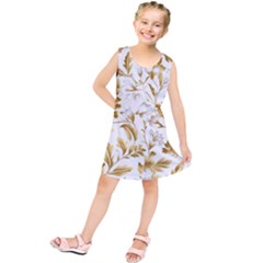 Flowers Gold Floral Kids  Tunic Dress by Vaneshop