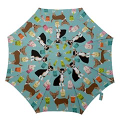 Chihuahua Bubble Kawaii Boba Tea Cute Dog Hook Handle Umbrellas (small) by Wav3s