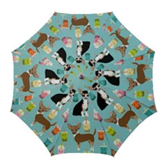 Chihuahua Bubble Kawaii Boba Tea Cute Dog Golf Umbrellas by Wav3s