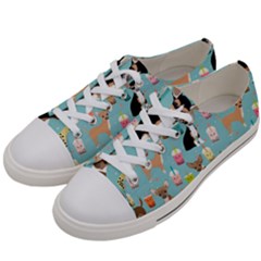 Chihuahua Bubble Kawaii Boba Tea Cute Dog Men s Low Top Canvas Sneakers by Wav3s