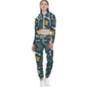 Dog Paw Colorful Fabrics Digitally Cropped Zip Up Lounge Set View1