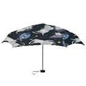 Space Cat Illustration Pattern Astronaut Mini Folding Umbrellas View3