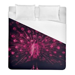 Peacock Pink Black Feather Abstract Duvet Cover (full/ Double Size) by Wav3s