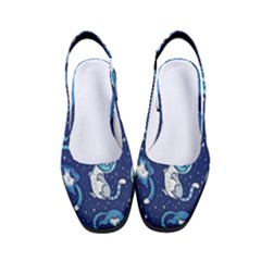 Cat Spacesuit Space Suit Astronaut Pattern Women s Classic Slingback Heels by Wav3s