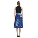 Cat Spacesuit Space Suit Astronaut Pattern A-Line Full Circle Midi Skirt With Pocket View4