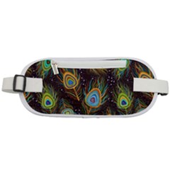 Pattern Feather Peacock Rounded Waist Pouch by Wav3s