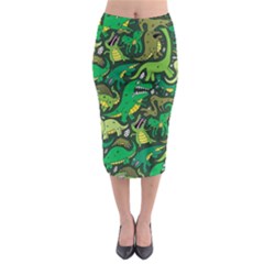 Dino Kawaii Midi Pencil Skirt by Wav3s