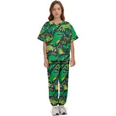 Dino Kawaii Kids  Tee And Pants Sports Set by Wav3s