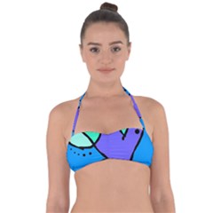 Mazipoodles In The Frame - Balanced Meal 5 Halter Bandeau Bikini Top by Mazipoodles