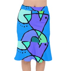 Mazipoodles In The Frame - Balanced Meal 5 Short Mermaid Skirt by Mazipoodles