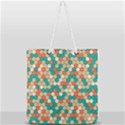 Multicolored Honeycomb Colorful Abstract Geometry Full Print Rope Handle Tote (Large) View1
