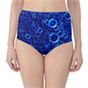 Blue Bubbles Abstract Classic High-Waist Bikini Bottoms View1