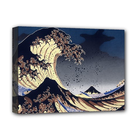 The Great Wave Off Kanagawa Japanese Waves Deluxe Canvas 16  X 12  (stretched)  by Vaneshop