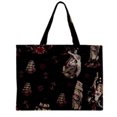 Vintage Tattoos Nautical Zipper Mini Tote Bag by Vaneshop