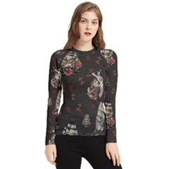 Vintage Tattoos Nautical Women s Long Sleeve Rash Guard by Vaneshop