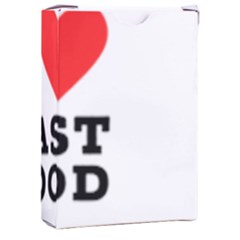 I Love Fast Food Playing Cards Single Design (rectangle) With Custom Box by ilovewhateva
