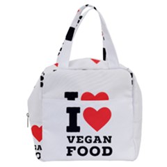 I Love Vegan Food  Boxy Hand Bag by ilovewhateva