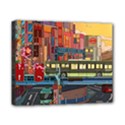 The City Style Bus Fantasy Architecture Art Canvas 10  x 8  (Stretched) View1
